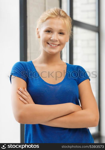 bright picture of happy and smiling teenage girl