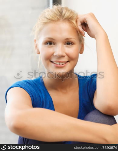 bright picture of happy and smiling teenage girl