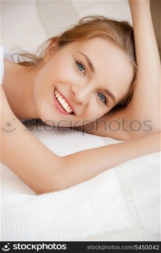 bright picture of happy and smiling teenage girl