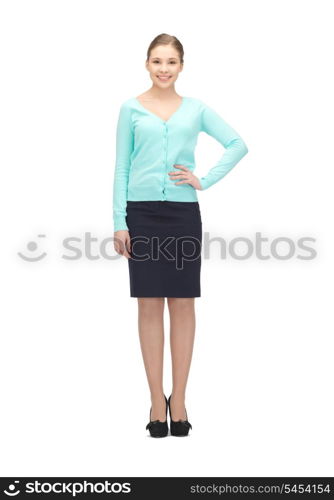 bright picture of happy and smiling woman