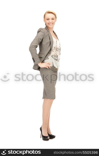 bright picture of happy and smiling woman