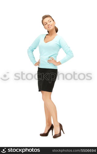 bright picture of happy and smiling woman