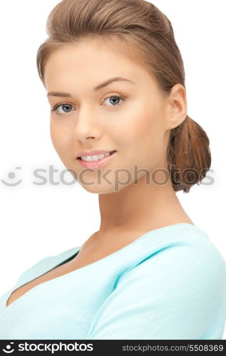 Bright picture of happy and smiling woman