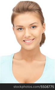 Bright picture of happy and smiling woman