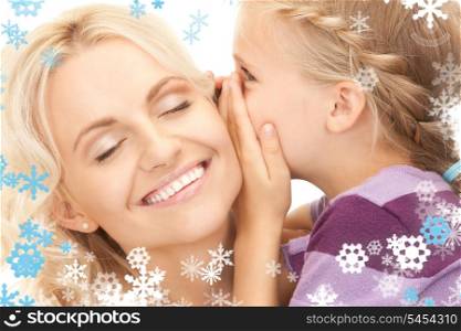 bright picture of happy mother and child.