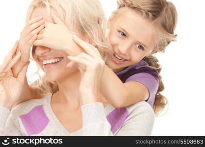 bright picture of happy mother and little girl&#xA;