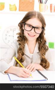 bright picture of learning elementary school student