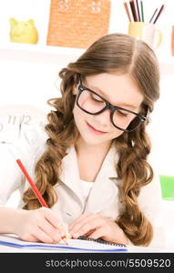 bright picture of learning elementary school student