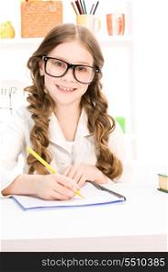 bright picture of learning elementary school student