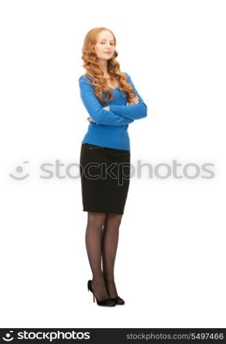 bright picture of lovely business woman over white&#xA;