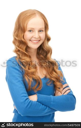 bright picture of lovely business woman over white&#xA;