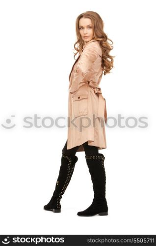 bright picture of lovely woman in coat&#xA;