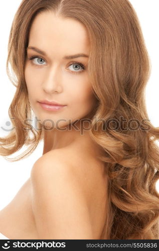 bright picture of lovely woman over white&#xA;