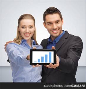 bright picture of man and woman with tablet pc