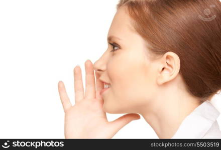 bright picture of teenage girl whispering gossip&#xA;