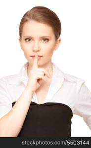 bright picture of teenage girl with finger on lips&#xA;