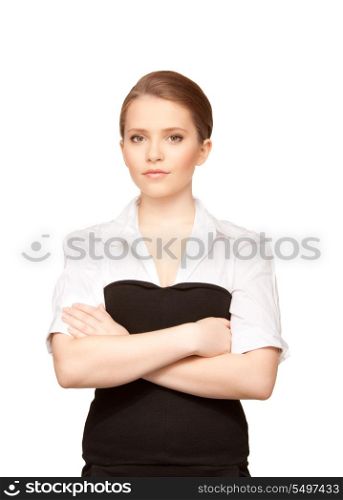 bright portrait of a young attractive businesswoman&#xA;