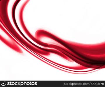 Bright red and white modern futuristic background with abstract waves