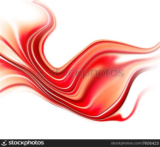 Bright red and white modern futuristic background with abstract waves and gradient