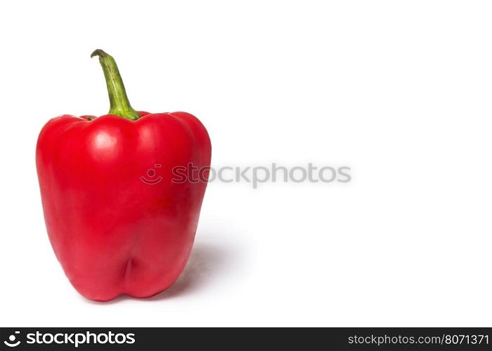 bright red bell pepper over white background. Red Bell Pepper
