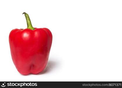 bright red bell pepper over white background. Red Bell Pepper