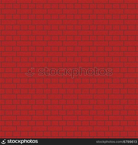 Bright red brick wall pattern, abstract seamless texture