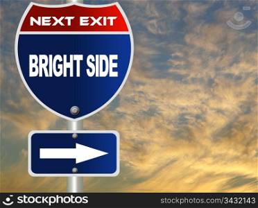 Bright side road sign