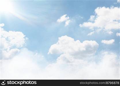 Bright sky and beautiful clouds