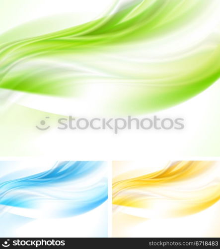 Bright wave backgrounds. Vector eps 10