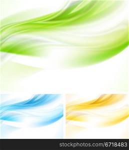 Bright wave backgrounds. Vector eps 10