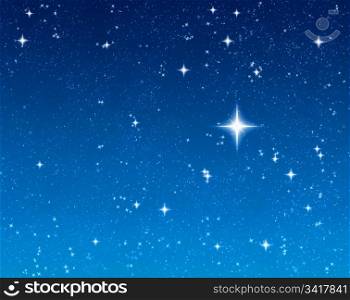 bright wishing star. big bright star in the night sky waiting for a wish