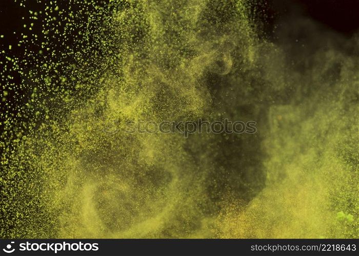 bright yellow powder motion