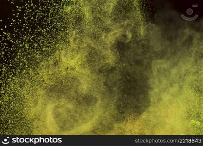 bright yellow powder motion