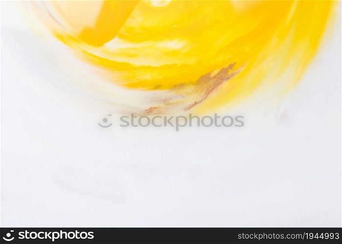 bright yellow watercolor forming semi circle white paper. High resolution photo. bright yellow watercolor forming semi circle white paper. High quality photo