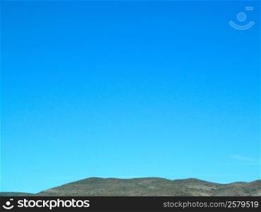 brilliant blue sky over the mountains