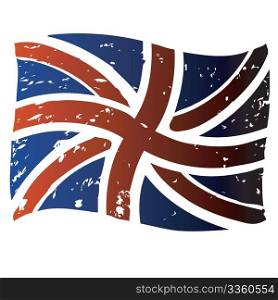 British flag, isolated vector object on white