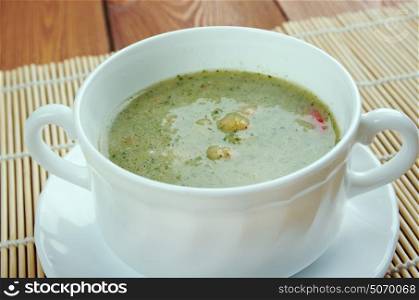 Broad Bean And Bacon Soup - classic recipe from Britain