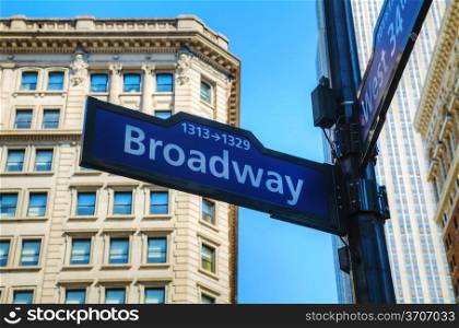Broadway sign in New York City