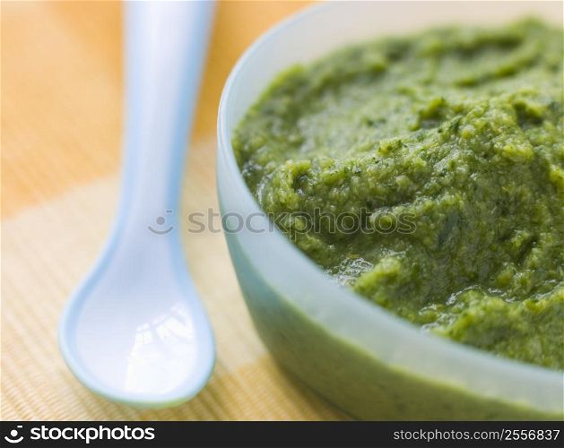 Broccoli and Spinach Baby Food Puree