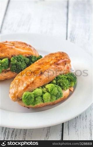 Broccoli stuffed chicken breast