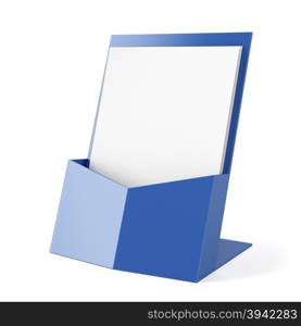 Brochure holder on white background