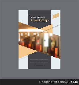 Brochure template business vector layout, cover design annual report, magazine, flyer or booklet with dynamic geometric shapes.