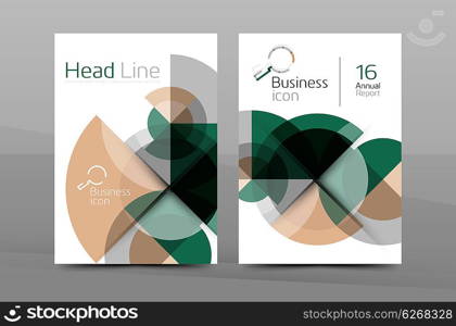 Brochure template of annual report cover, business flyer layout, geometric abstract poster, A4 size