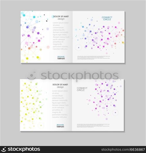 Brochure with abstract connect background.. Brochure with abstract connect background