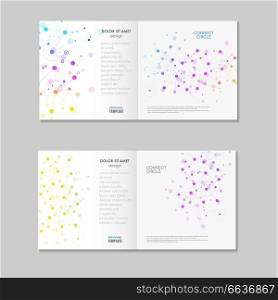 Brochure with abstract connect background.. Brochure with abstract connect background