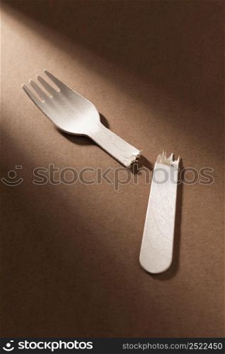 broken bio cardboard forks high view