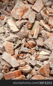 Broken brick and cement texture and background