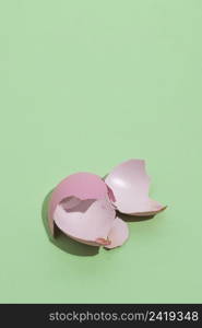 broken pink easter egg table