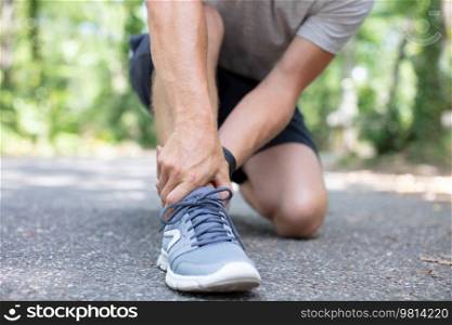 broken twisted ankle - running sport injury