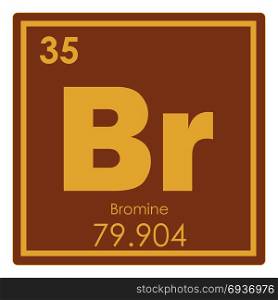 Bromine chemical element periodic table science symbol